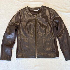 Rafaella Brown faux leather jacket